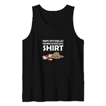 Discover Homeschooling School Child Student Sloth School Tank Tops