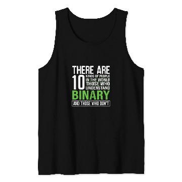 Discover Geek Binary Code Joke Programmer Tank Tops