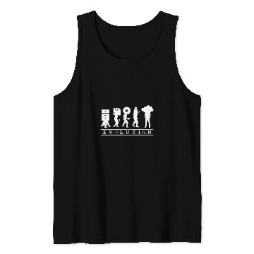 Discover Funny Retro Computer Programmer Evolution Storage Coding Tank Tops