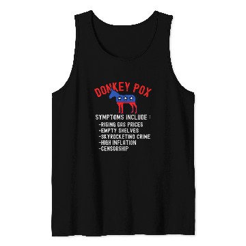 Discover Donkey Pox Conservative Republican antis Biden Donkeypox Tank Tops