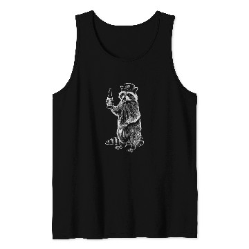 Discover Drinkin Raccoon in a Trucker Hat 2 Tank Tops