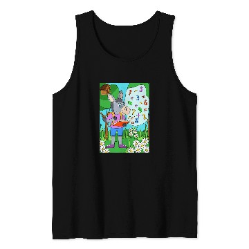 Discover Donkey reading a math book Tank Tops