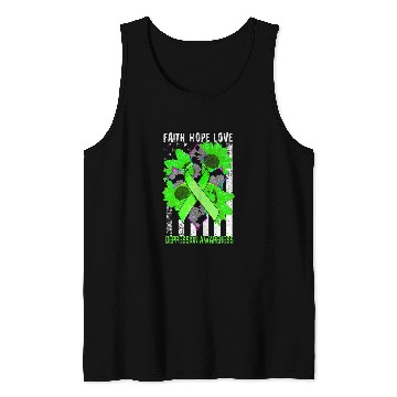 Discover Faith Hope Love Crossing Depression Awareness Tank Tops
