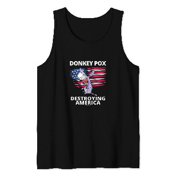 Discover Donkey Pox Destroying America AntiBiden Conservative Tank Tops