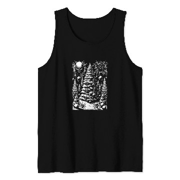 Discover Frightful Festive Forest Gothic Winter Tank Tops