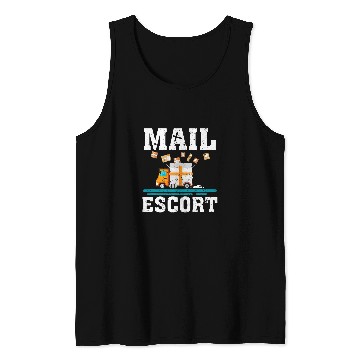 Discover Mail Escort Postal Service Mailman Us Postman Worker Tank Tops