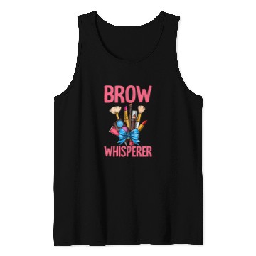 Discover Brow Makeup Funny Skincare Esthetician Girls Women Tank Tops