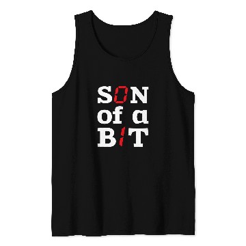 Discover Son Of A Bit Computer Science Binary Code IT Tech Programmer Tank Tops