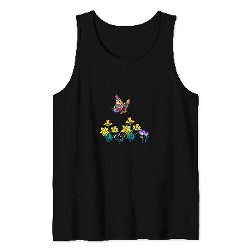 Discover Easter Spring Daffodil Crocus Butterfly Children Tank Tops