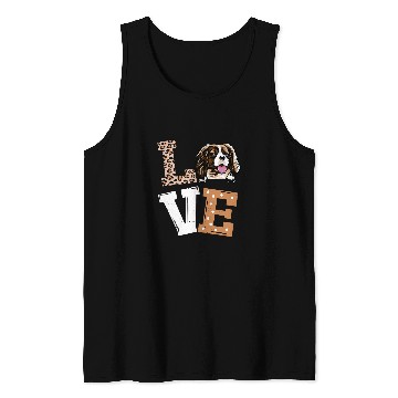 Discover Love Cavalier King Charles Spaniel Dog Lovers Leopard Print Tank Tops