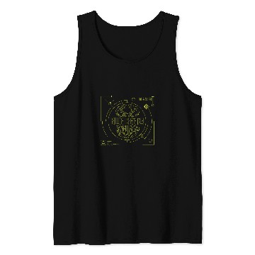 Discover Blue Beetle Scarab Outline Schematics Chest Logo Tank Tops
