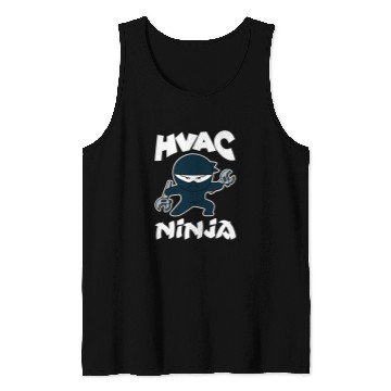 Discover HVAC Tech Design For Ac Repairman HVAC Ninja Tank Tops