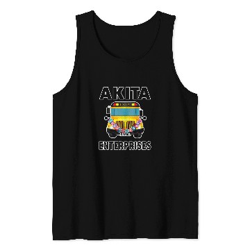 Discover Akita School Bus Hawaii Tank Tops