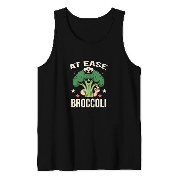 Discover At Ease Broccoli Funny Graphic Tees Tank Tops
