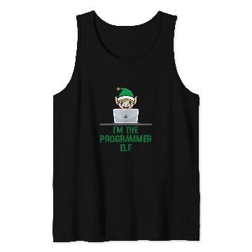 Discover Software Developer Computer Coding Elf Christmas Programmer Tank Tops