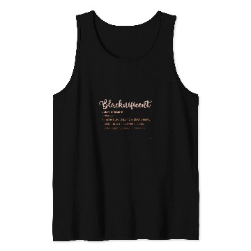 Discover Blacknificent Definition Black Excellence Black History Tank Tops