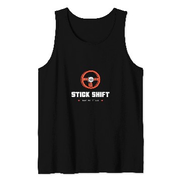 Discover Funny Manual Transmission Car Racing Stick Shift Design Tank Tops