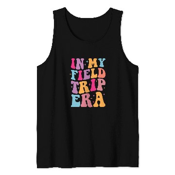 Discover In My Field Trip Era Hippie Teacher Students Retro Groovy Tank Tops