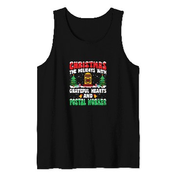 Discover Mailman Postman xmass Christmas Holidays with Postal Worker Tank Tops