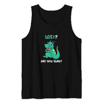 Discover Last Dragon Eats Unicorns Humor Fairy Tale Cartoon Tank Tops