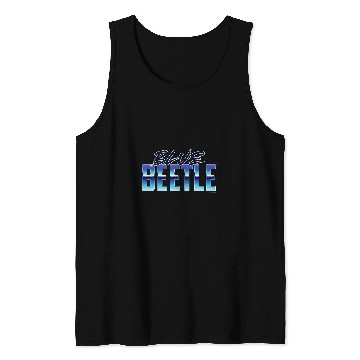 Discover Blue Beetle Big Bold vintages Text Logo Tank Tops