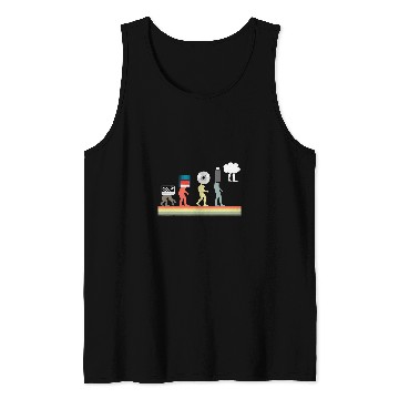 Discover Evolution Cloud Coding Programming Programmer Computer Retro Tank Tops