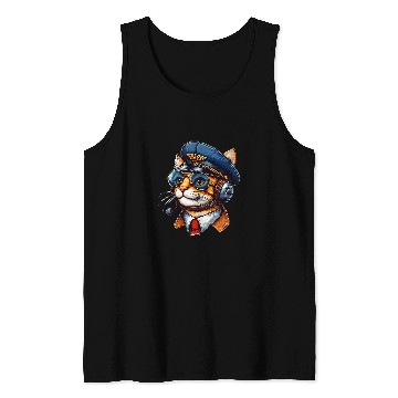 Discover Pilot Cat Tank Tops