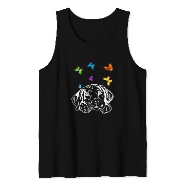 Discover Dog Vizsla with butterflies weimaraner dog butterfly Tank Tops