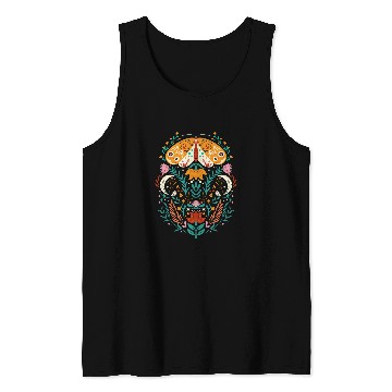 Discover Celestial Moon Phases Luna Moth Insect Cottagecore Aesthetic Tank Tops