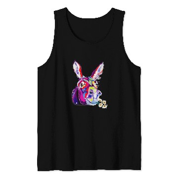 Discover Colored Donkey Colorful Flower Donkey Mom Lovers Tank Tops