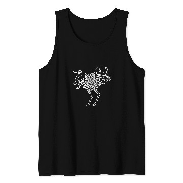 Discover Crane Bird Mandala Illustration Design Tank Tops