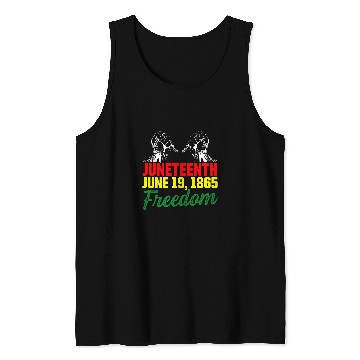 Discover Juneteenth Black African American Flag Pride 136 Tank Tops