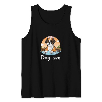 Discover Boxer Pet Dogsen Funny Hot Spring Tank Tops