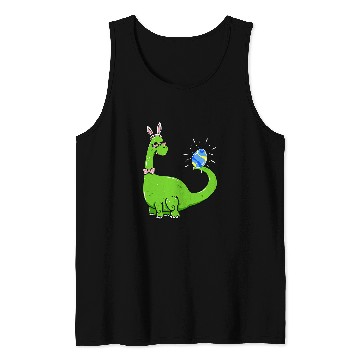 Discover Brontosaurus Bunny Ears Egg Easter Day Dinosaur Dino Boys 1 Tank Tops