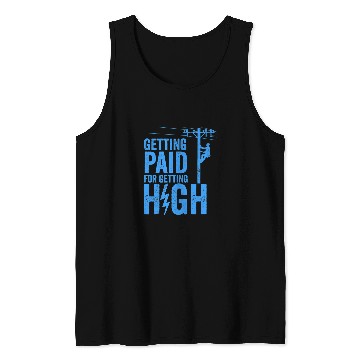 Discover Electrical Gift Electrical Power Lineman Men Boys 1 Electrician Tank Tops