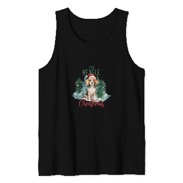 Discover Christmas Santa Claus Gift Idea Funny Dog Beagle Tank Tops