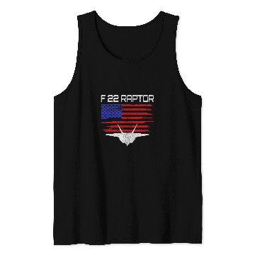 Discover F22 Raptor American Flag Pilot Tank Tops