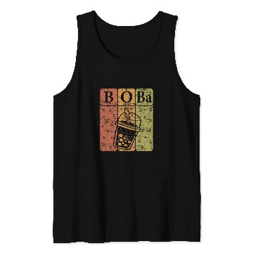 Discover Boba Tea Periodic Table Elements Bubble Tea Lover Nerd 6 Tank Tops