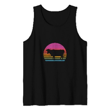 Discover Cow Lover 80s cow Tank Tops