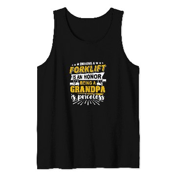Discover Fork Lift Truck Forklift Operator Grandpa 1 Tank Tops
