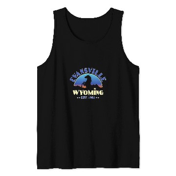Discover Horse Lover Evansville Wyoming WY Wild Horse Tank Tops