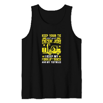 Discover Funny Forklift operator Warehouse Worker Forklifts Driver 4 Tank Tops