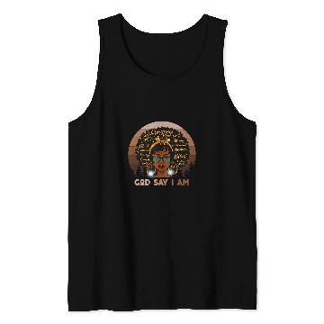 Discover Christian Black Woman God Say I Am African American Lady Black Melanin 2 Christ Tank Tops
