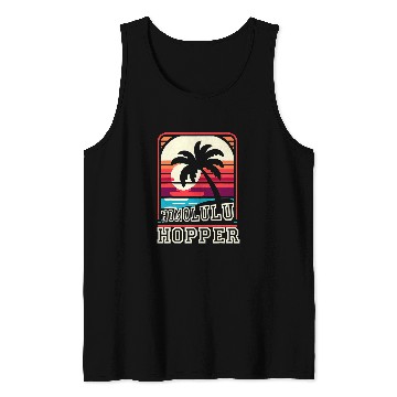 Discover Honolulu Hopper Retro Funny Graphic Tees Tank Tops