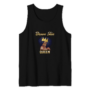 Discover Brown Skin Queen Afro Pride Tank Tops