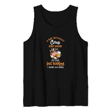 Discover Cow Lover Beer Cow Tank Tops