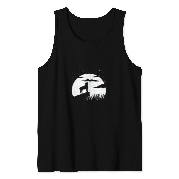 Discover Dog Staffordshire American Staffordshire Terrier and Moon Halloween Tank Tops