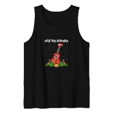 Discover Funny Guitar Lover Ukulele Hawaiian Mele Kalikimaka Ukulele Guitar Christmas Tank Tops