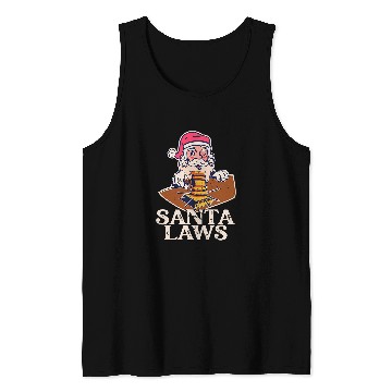 Discover Santa Laws Christmas Judge law student attorney Tank Tops