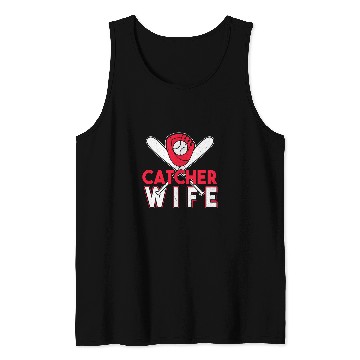 Discover Sport Baseball Catcher Wife Player Softball Themed Batter Tank Tops